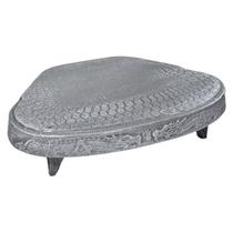 Aparador Esotérico Cinza Estilo Cimento Base De Resina 25cm