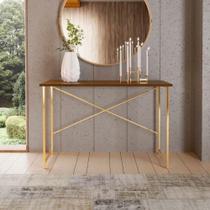 Aparador Estilo Industrial 90 Cm Miami Klm Móveis Imbuia/dourado