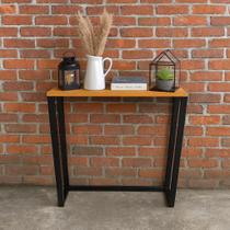 Aparador Estilo Industrial Para Sala Escritório Hall De Entrada Apartamento Com Pés Preto e Madeira Aparador Estilo Industrial Para Sala Escritório Hall De Entrada Apartamento Com Pés Preto e Madeira