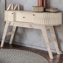 Aparador Estoril 2 Portas 1 Gaveta Calacata/Off White - Madetec