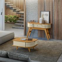 Aparador Estoril + Mesa de Centro Indianápolis - Cumaru / Opala - Madetec Aparador Estoril + Mesa de Centro Indianápolis - Cumaru / Opala - Madetec