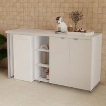 Aparador Frigobar Embutir Esquerdo Armário 2 Portas com Pés em Metal Corporate