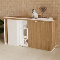 Aparador Frigobar Embutir Esquerdo Armário 2 Portas com Pés em Metal Corporate