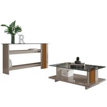 Aparador Frizz 305133 e Mesa de Centro Frizz 304133 Fendi Natutrale Madetec Aparador Frizz 305133 e Mesa de Centro Frizz 304133 Fendi Natutrale Madetec