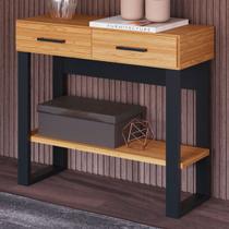 Aparador Industrial 2 Gavetas 1 Prateleira 100% Mdf Freijó/Preto Fosco - Pradel Aparador Industrial 2 Gavetas 1 Prateleira 100% Mdf Freijó/Preto Fosco - Pradel