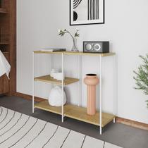 Aparador Industrial Artesania 95cm Aparador Console para Sala Hall Entrada Corredor - Branco/feijó Aparador Industrial Artesania 95cm Aparador Console para Sala Hall Entrada Corredor - Branco/feijó