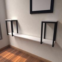 Aparador industrial branco off white moderno cantinho café escritorio simples sala estar quarto