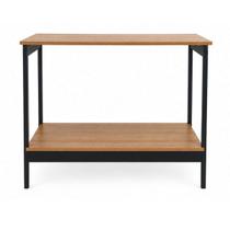 Aparador Industrial Buffet Sala Mesa Cantinho De Café 2 Prateleiras Madeira E Aço Nair Camaleão Cor:Branco/Pés Pretos Aparador Industrial Buffet Sala Mesa Cantinho De Café 2 Prateleiras Madeira E Aço Nair Camaleão Cor:Branco/Pés Pretos