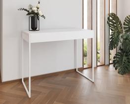 Aparador Industrial Califórnia 137x40 Ferro Branco Tampo Branco Aparador Industrial Califórnia 137x40 Ferro Branco Tampo Branco