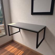 Aparador industrial cinza moderno cantinho café escritorio simples bancada suspensa