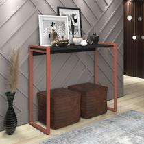 Aparador Industrial Hall de Entrada Ísis Pés Em Aço Decorativo Sala Mesa