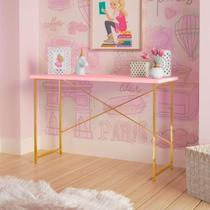 Aparador Industrial Infantil Princesa Aço Carbono Klm Dourado-rosa Aparador Industrial Infantil Princesa Aço Carbono Klm Dourado-rosa