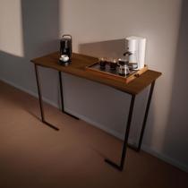 Aparador Industrial Mesa Buffet Balcão MDF Pé Preto 90X45 Tomar Café Hall de Entrada