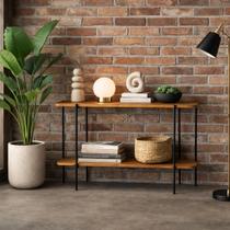 Aparador Industrial Moderno Sala de Estar Minimalista Estreito para Hall 30cm