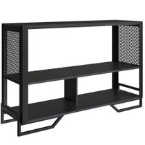 Aparador Industrial PlacaEPonto P1021 2 Prateleiras 134cm MDP Preto