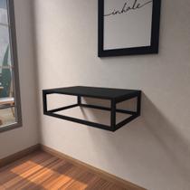 Aparador industrial preto moderno cantinho café escritorio simples bancada suspensa