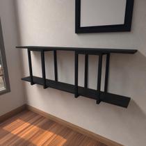 Aparador industrial preto moderno cantinho café escritorio simples bancada suspensa