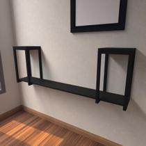 Aparador industrial preto moderno cantinho café escritorio simples bancada suspensa