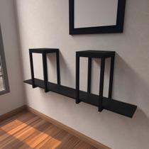 Aparador industrial preto moderno cantinho café escritorio simples sala estar quarto