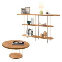 Aparador Infinity E Mesa De Centro Sky Cinamomo Hb Móveis Aparador Infinity E Mesa De Centro Sky Cinamomo Hb Móveis