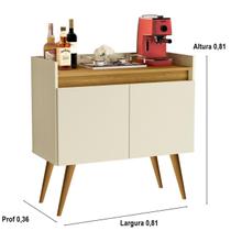 Aparador Junior Luxo 2 Portas Pés Palito Cor Off White /