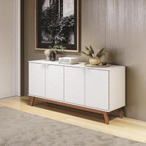 Aparador Kappesberg 4 Portas 3D Branco 180cm Aparador Kappesberg 4 Portas 3D Branco 180cm