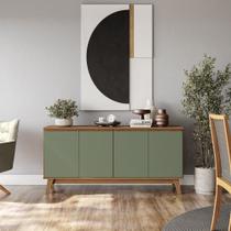 Aparador Kappesberg 4 Portas Canela/Verde 156cm