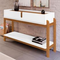 Aparador Lizz 2 Gavetas Branco/Cedro - Casa D Aparador Lizz 2 Gavetas Branco/Cedro - Casa D