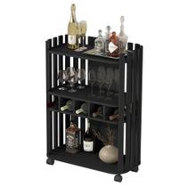 Aparador Luxo Com Adega Ripado 4110 Preto Ofertamo Aparador Luxo Com Adega Ripado 4110 Preto Ofertamo