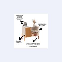 Aparador Luxor Multiuso Cantinho Do Café Pés Madeira