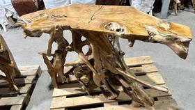 Aparador Madeira Rustica Maciça Raiz Natural Alto Padrão
