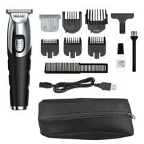Aparador Máquina de Cabelo e Barba Pelos Sem Fio Wahl Beard Trimmer Íon de Lítio USB Bivolt