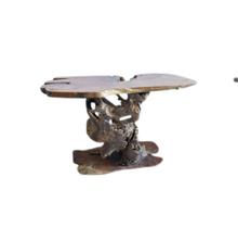 Aparador Mesa Auxiliar Madeira Natural Maciça Tronco Luxo