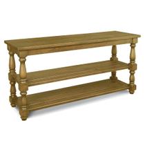 Aparador Mesa Console Para Sala de Estar com Prateleiras Fiore 165x48 Oregon G04 - Gran Belo