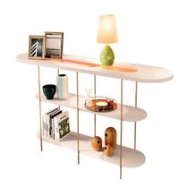 Aparador Mesa de Apoio Decorativa com Tampo de Vidro Barcelona