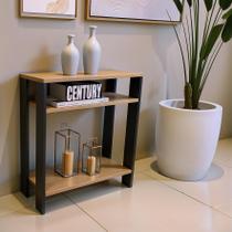Aparador mesinha, mesa de apoio, mesa de impressora escritório, mesa de café, sala, cozinha, refeitório, mesa bebedouro Preto com Amadeirado