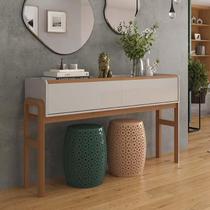 Aparador Moderno 2 Gavetas Pés Madeira 143cm Elegance Lukaliam Off Whte/Jequitiba Aparador Moderno 2 Gavetas Pés Madeira 143cm Elegance Lukaliam Off Whte/Jequitiba