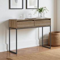 Aparador Moderno Estilo industrial com base metal 2 gavetas