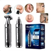 Aparador Nariz Barba Orelha Máquina Kemei Compacto Elegante Preto Aparador Nariz Barba Orelha Máquina Kemei Compacto Elegante Preto