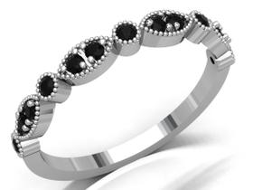 Aparador Navete Prata Com Zirconia Negra Entrega Imediata