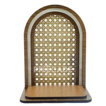 Aparador Oratório Efeito Rattan para Imagens de 10 a 26 cm - Procade Aparador Oratório Efeito Rattan para Imagens de 10 a 26 cm - Procade