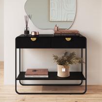 Aparador Orgânico 2 Gavetas 100cm Pé Metal Luna Móvel na Caixa