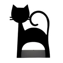 Aparador Organizador de Livros Decorativo Cat em Aço Preto Aparador Organizador de Livros Decorativo Cat em Aço Preto