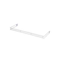 Aparador Organizador em U 30x91cm Bandeja New Plus Branco - Sa Gôndolas