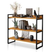 Aparador Organizador Multiuso Industrial Com 3 Prateleiras Para Sala Estar Cozinha