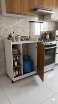Aparador para Esconder Botijão Gas Bebedouro Cozinha Cantinho Café Temperos Organizador Multiuso Fruteira Armário Buffet Prateleiras e rodas OFF NAT Aparador para Esconder Botijão Gas Bebedouro Cozinha Cantinho Café Temperos Organizador Multiuso Fruteira Armário Buffet Prateleiras e rodas OFF NAT