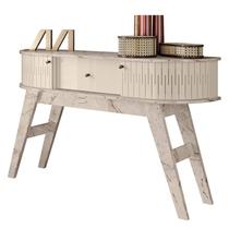 Aparador Para Sala 1 Gaveta 136 cm Estoril Calacata Off White MADETEC