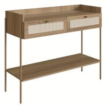 Aparador Para Sala 2 Gavetas Pé Metal Arlo A10 Hanover/Dourado - Mpozenato