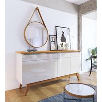 Aparador para Sala Buffet Ambiente Classic 1.6 Off White Nature - Imcal Aparador para Sala Buffet Ambiente Classic 1.6 Off White Nature - Imcal