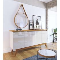 Aparador Para Sala Buffet Ambiente Classic 1.8 Off White Nature - Imcal Aparador Para Sala Buffet Ambiente Classic 1.8 Off White Nature - Imcal